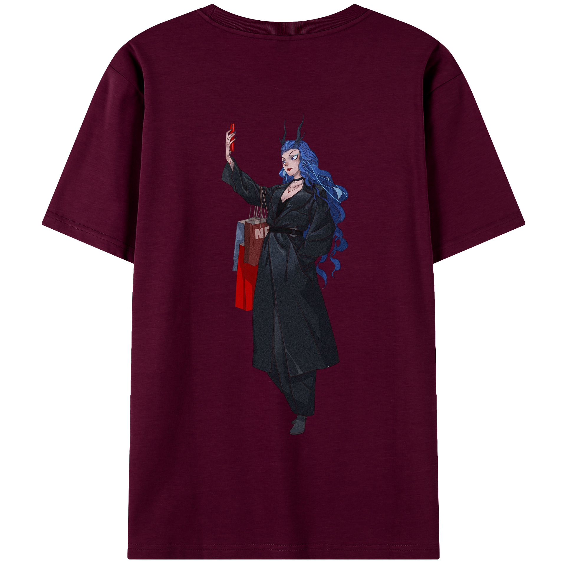 （画像用） Ne Zha 2 ナタ 魔童の大暴れ レディース半袖Tシャツ(バックプリント)